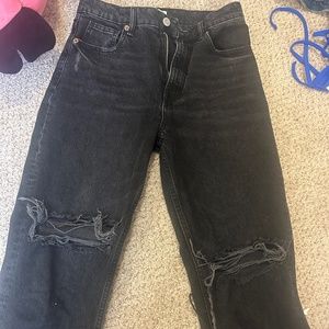 Zara straight leg black jeans
